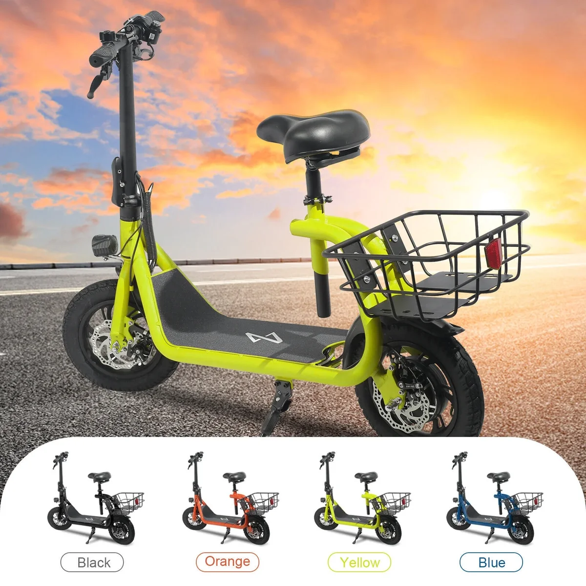 Dazone Electric Scooter Ebike, 450W 36V 12.5 Miles Long-range Battery Foldable Easy Carry Portable Design, Adult Electric Bicycle Scooter Up to 1 1567