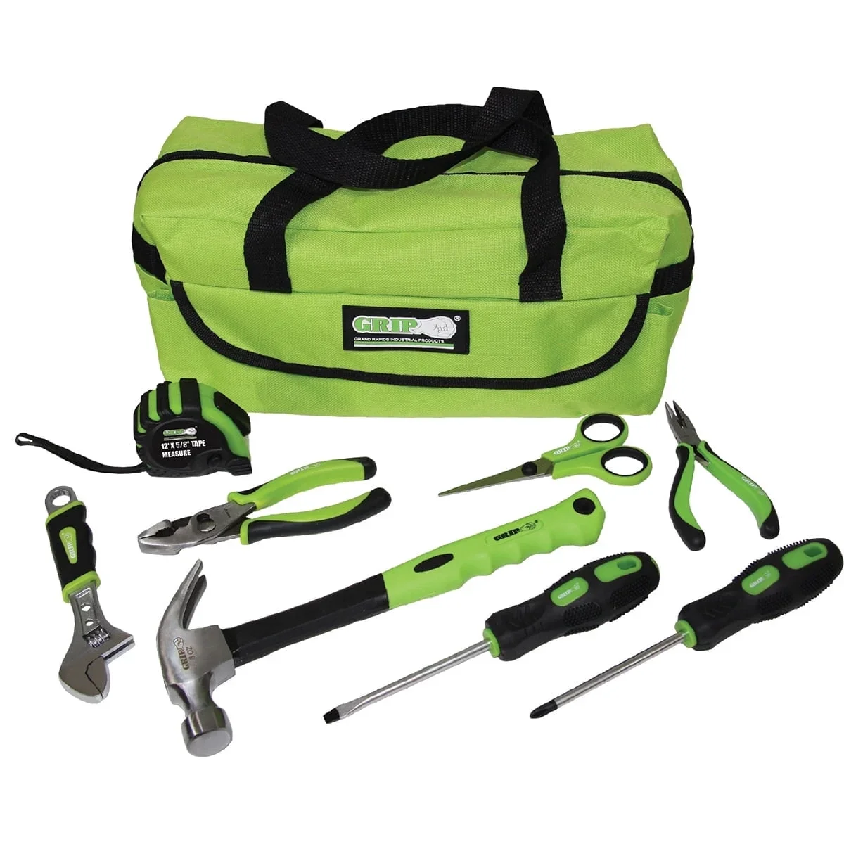 Everdaily Essentials 8 pc Children's Tool Kit Lime - Smaller Size Tools - Wood Working, Home Projects Ref. 8923