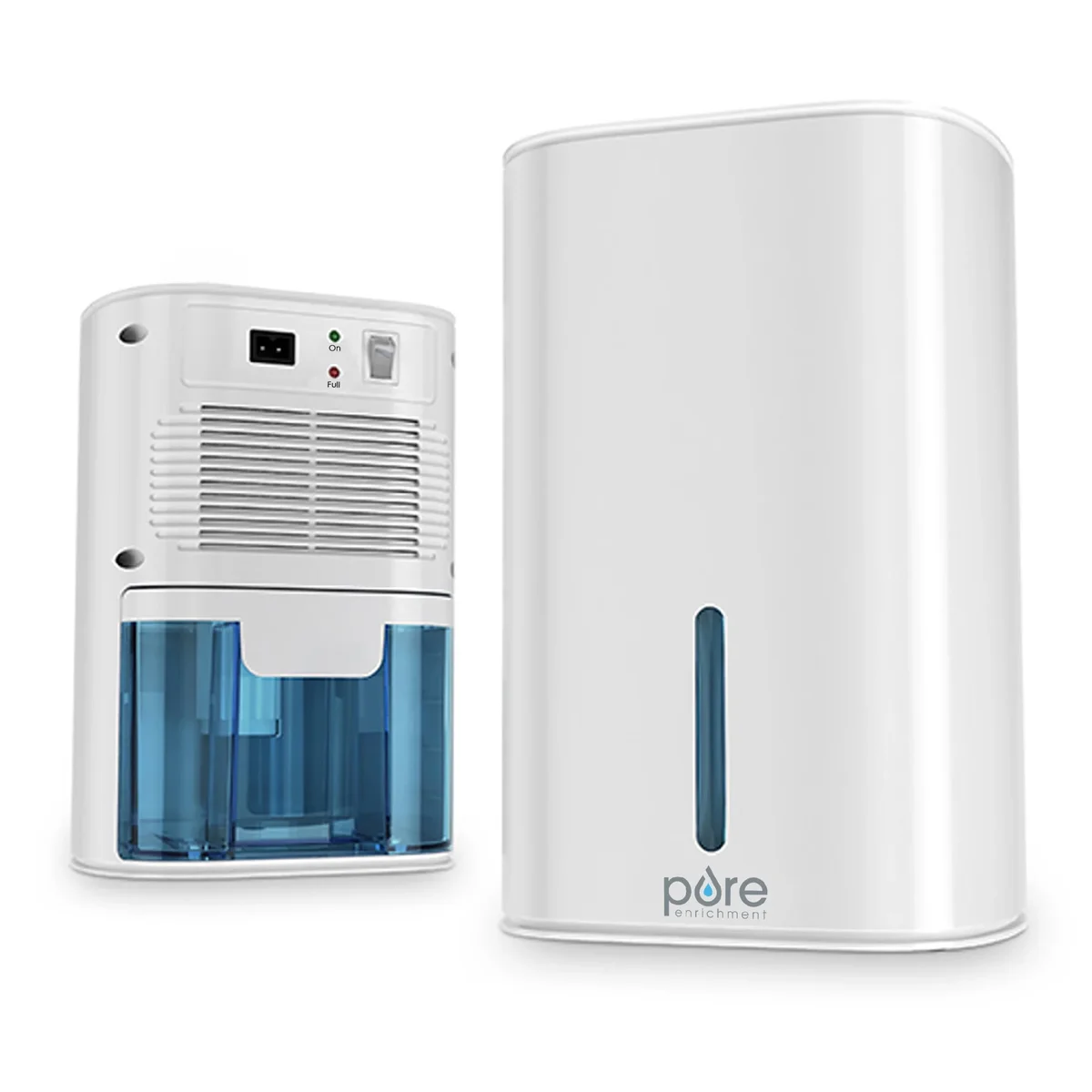 Pure Enrichment PureDry Mini Dehumidifier -  27oz Compact Water Tank Eliminates 300ml/day of Excess Moisture from Closets, Bathrooms, Boats, Kitc 3305