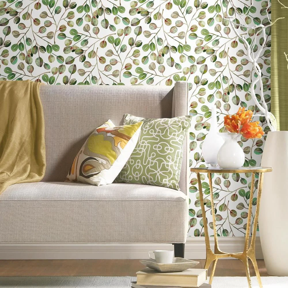 Everdaily Essentials Cat Coquillette Eucalyptus Peel and Stick Wallpaper 2565