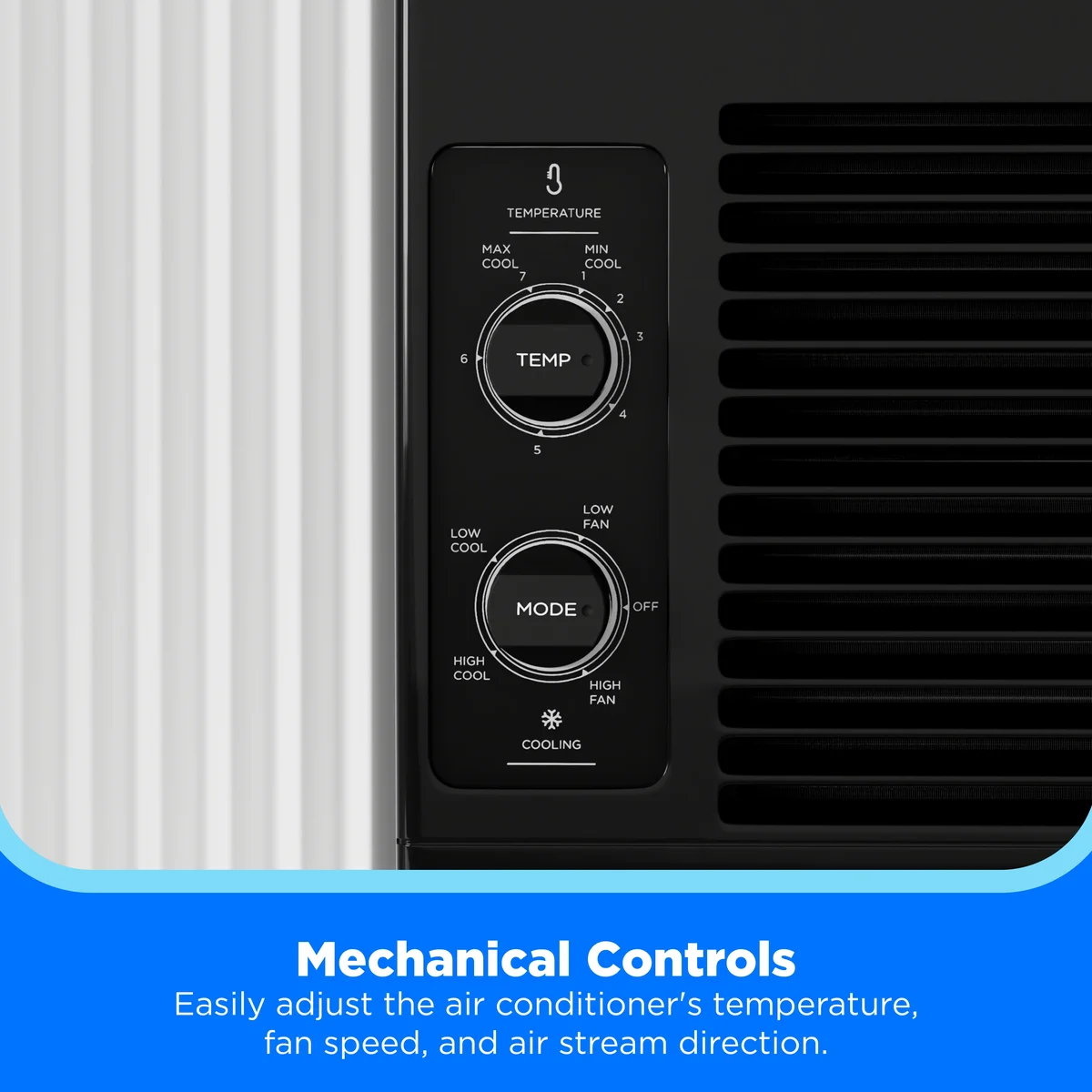 Everdaily Essentials 5,000 BTU Mechanical Window Air Conditioner, 150 Sq Ft, Black Ref. 9540