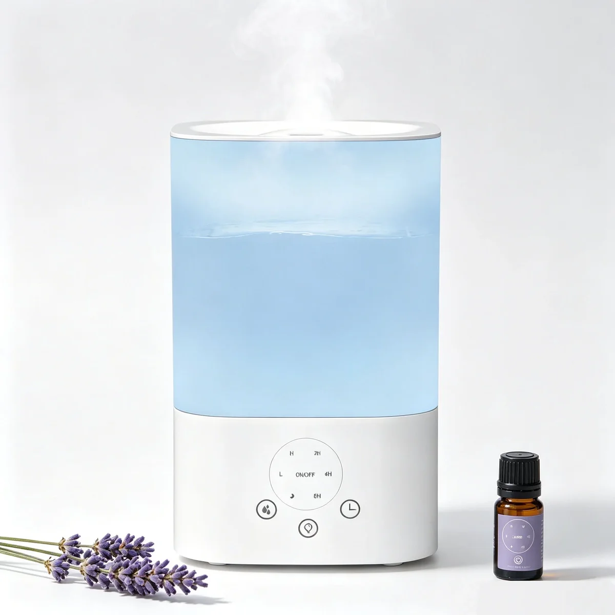 Auseo 3.2L Cool Mist Humidifier, Top fill Humidifier, 7 Color LED Light, Quite Ultrasonic Humidifier, 40H Runtime 3705