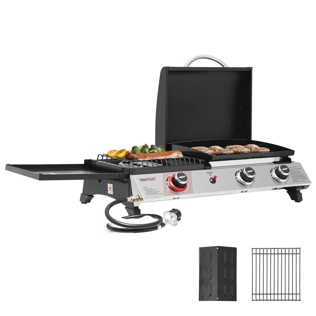 Everdaily Essentials 3-Burner Portable Gas Griddle with Side Burner, PD1305H Ref. 3083