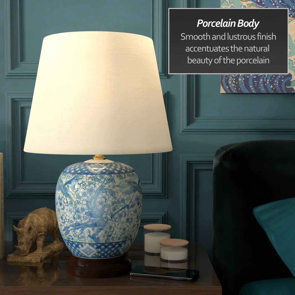 Red Lantern Table Lamps 0649