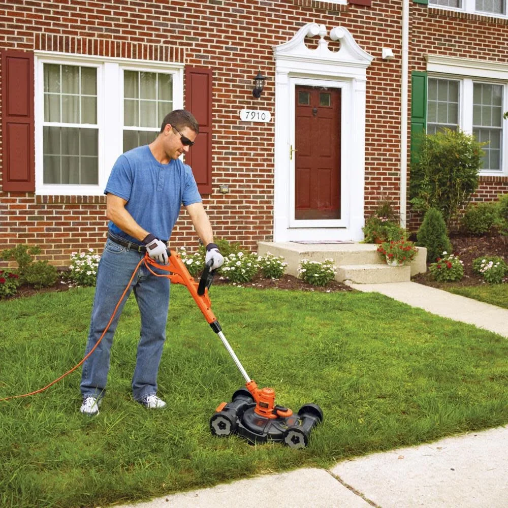 BLACK+DECKER 3-in-1 12-inch Corded Electric String Trimmer, Edger & Lawn Mower, 6.5-Amp (MTE912) 5487