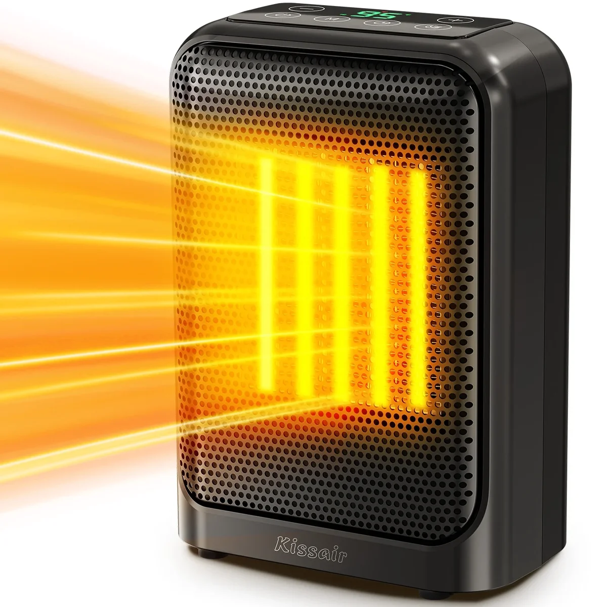 Moifoi 1500W Space Heater, Ceramic Small Fan Heater for Indoor Use, 2S Rapid Heating, Black 5012