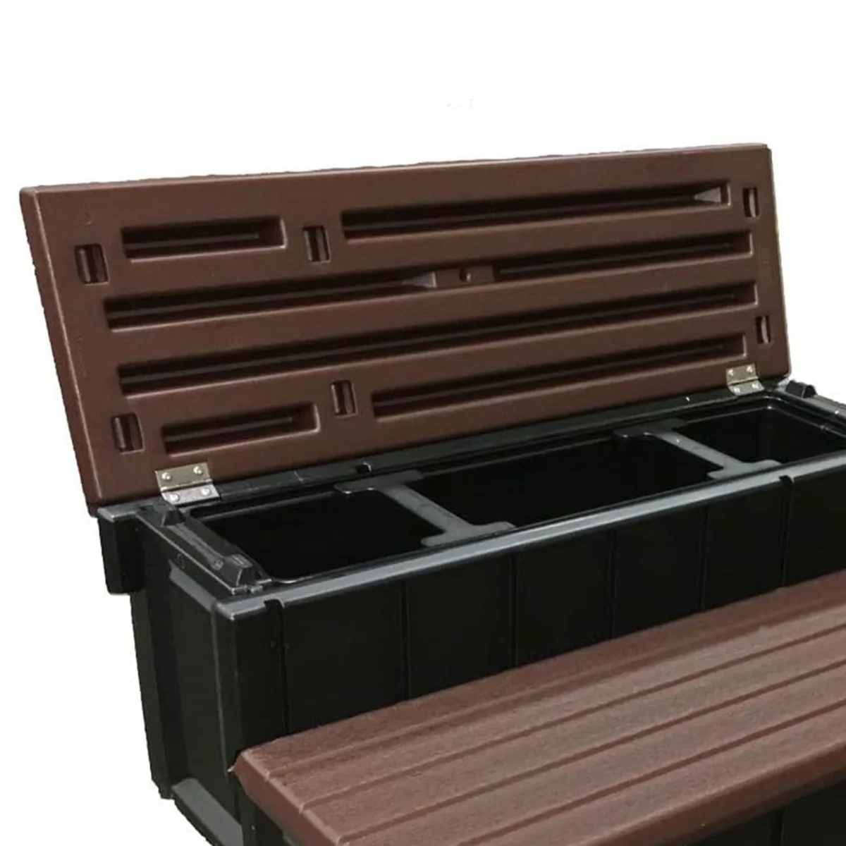Everdaily Essentials Leisure Accents Outdoor Spa Hot Tub Storage Steps, Espresso Ref. 4319