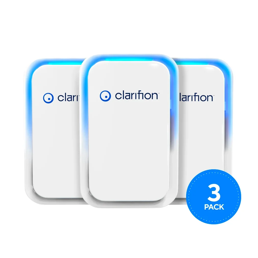 Clarifion Air Ionizer - HEPA Filtration for Allergens - 3 Pack 3372