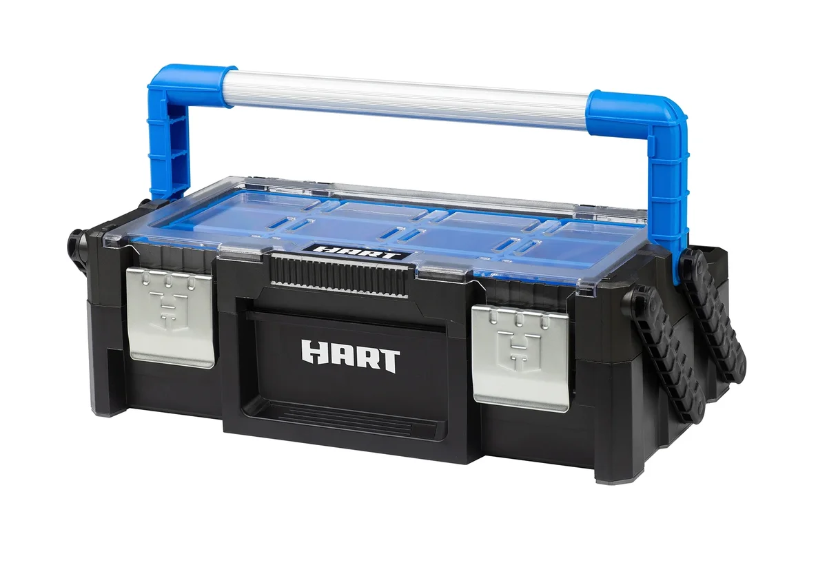 HART 18" Cantilever Organizer, Resin Tool Box for Small Tools and Parts, Tool Storage and Organizaion 9477