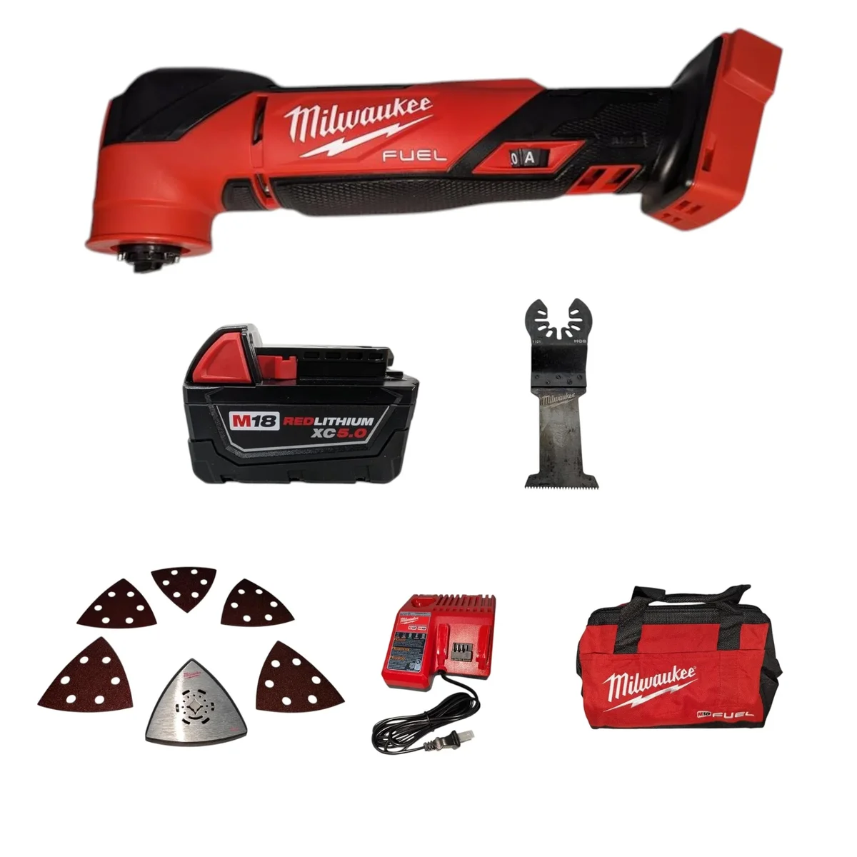 MILWAUKEE M18 FUEL Oscillating Multi-Tool Kit – 20,000 OPM, Auto-Load, LED Light, XC5.0 Battery & Charger (Model 2836-21) 2318