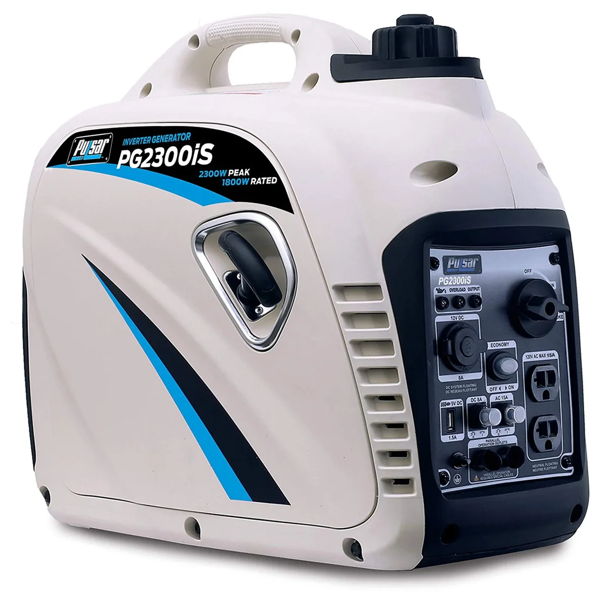 Pulsar 2300-Watt Super Quiet Gasoline Powered Inverter Generator with USB 0222