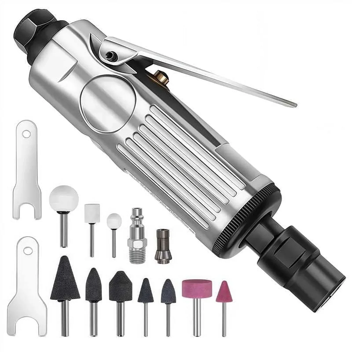 lemonenergy 1/4” Straight Air Die Grinder, 23500 RPM Pneumatic Die Grinder Tools, 1/4 Inch and 1/8 Inch collet, Mini and Compact Size, Polishing Tool 9426