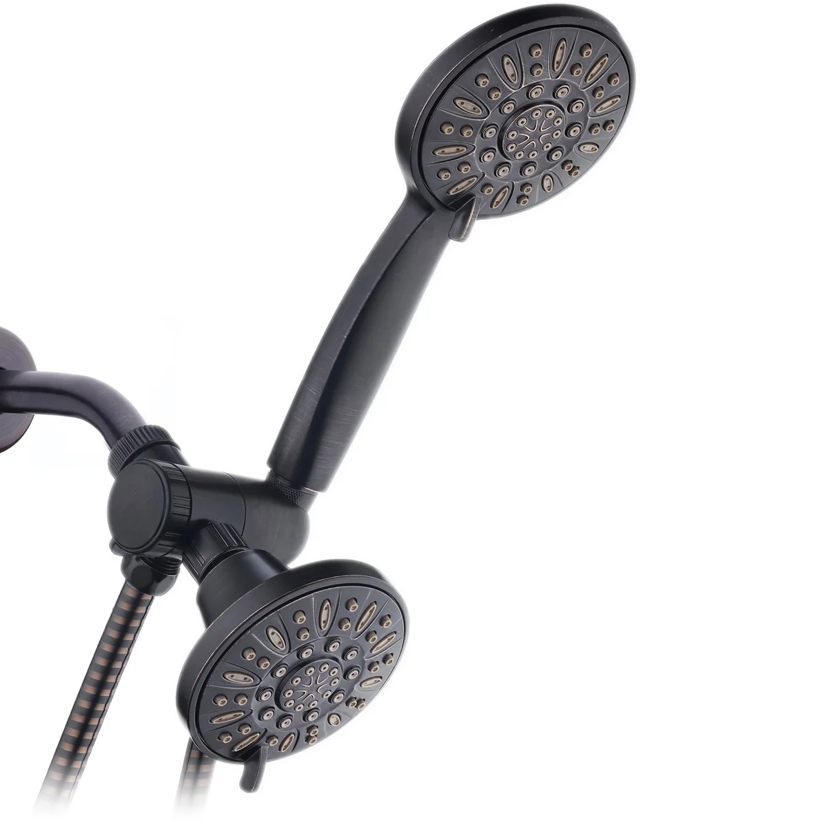 AquaDance High-Pressure 48-Setting Luxury 3-Way Dual Shower Head Combo, Oil Rubbed Bronze 8571