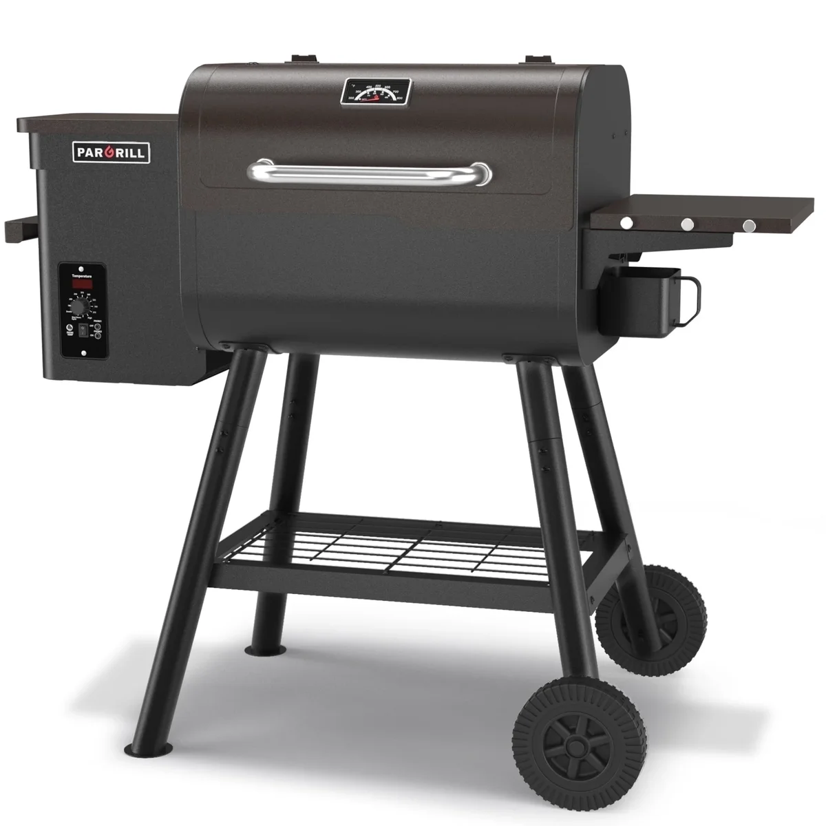 PARGRILL 467 sq.in Wood Pellet Grill & Smoker, BBQ Grill with Auto Temperature Control, for Outdoor Cooking, Patio and Backyard, Bronze Black 3019