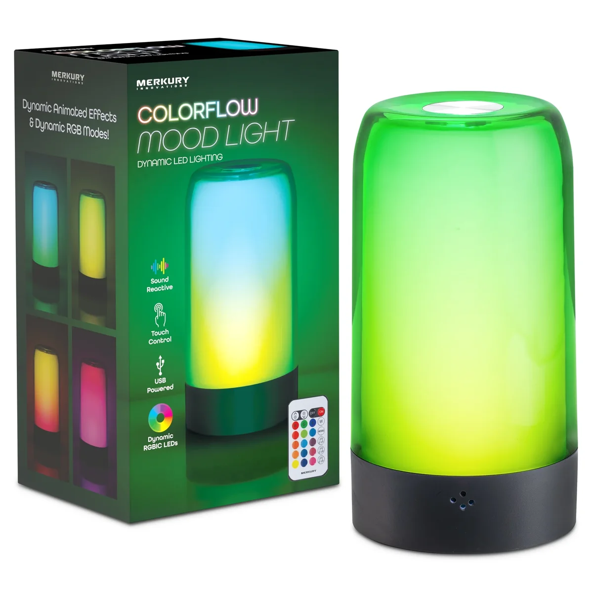 Merkury Innovations ColorFlow RGBIC LED Mood Light with Sound Reactive Modes, 1 pack 7782