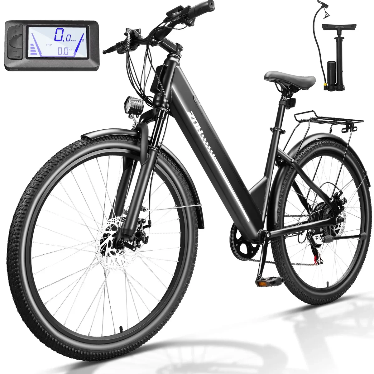 ZNH 26"Low Step Commuter Electric Bike for Adults|750W Powerful Motor Adult Electric Bicycles Max 20mph|48V 13Ah Removable Battery Women City Ebi 9911