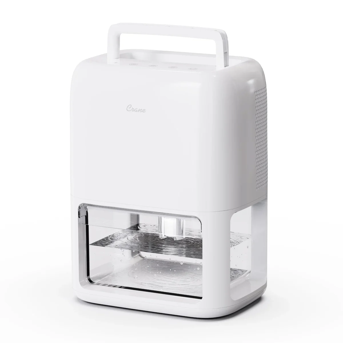 Crane - USA Dehumidifier with 3.8 Pint Tank, With Auto Shut-Off and Optional Ambient Light 5622