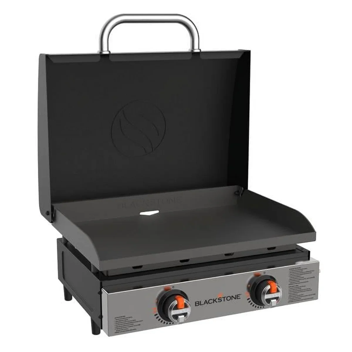Blackstone 2-Burner 22" Tabletop Griddle with Hood Omnivore Plate and Stainless Front Panel 9819