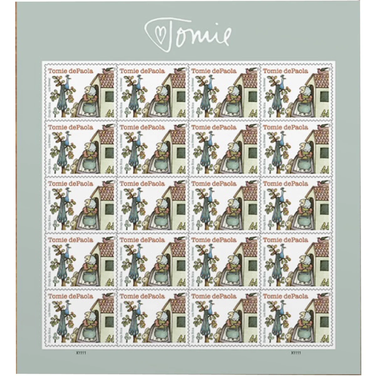 USPS Tomie DePaola USPS Forever Postage Stamp 1 Sheet of 20 US First Class Folktales Cards Book Story Party Announcements Celebration Wedding (20 Stam 9997