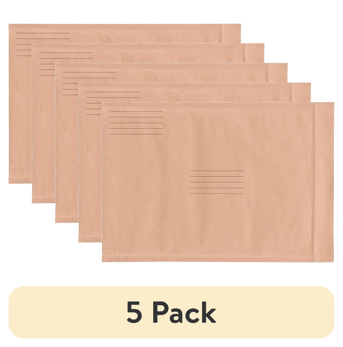 Pen+Gear (5 pack) Pen+Gear Self-Seal Honeycomb Padded Mailer, #5 (10.5" x 16"), 1 Count 2059
