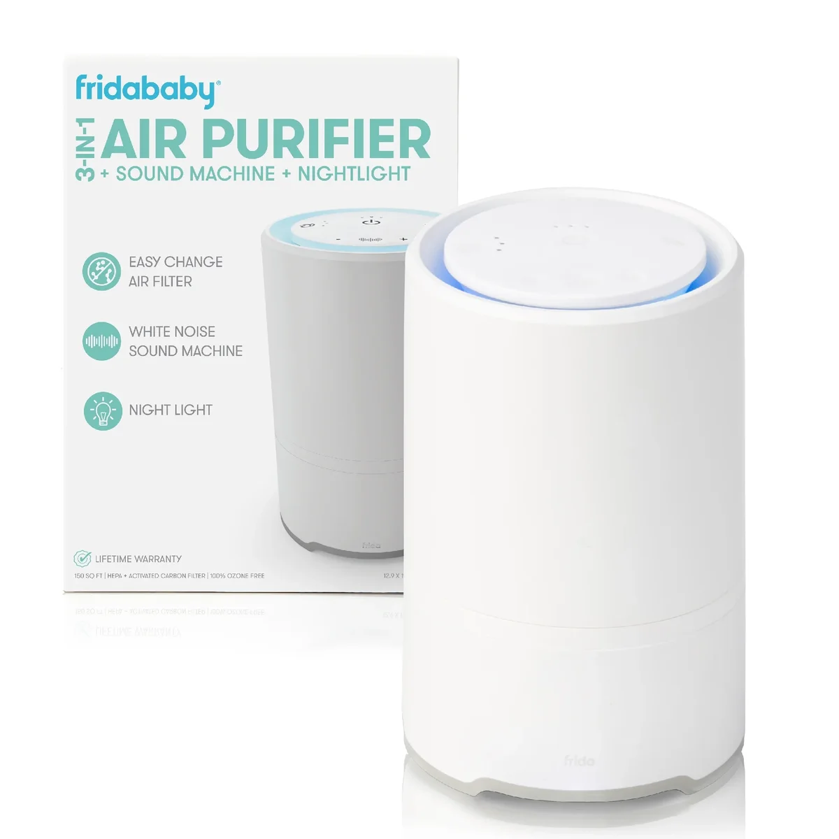 Frida Baby 3 in 1 Air Purifier and Sound Machine, HEPA Air Purifier for Allergies, 150 Sq Ft 1873