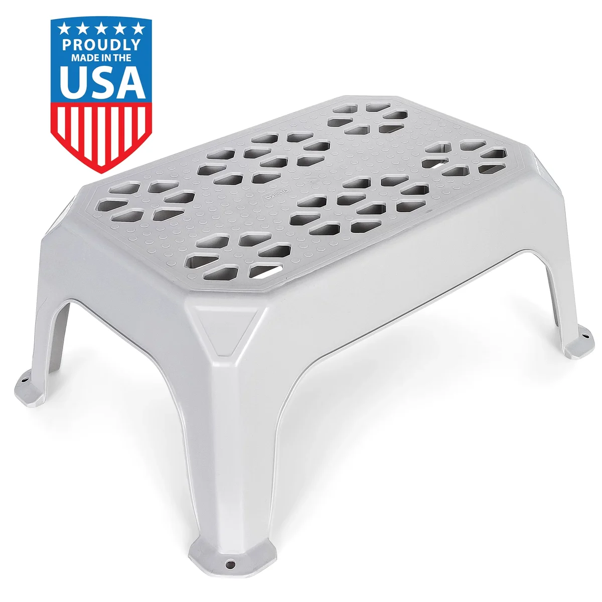 Camco Step Stool - 400 Pound Weight Capacity - Gray, Plastic (43470) 7511