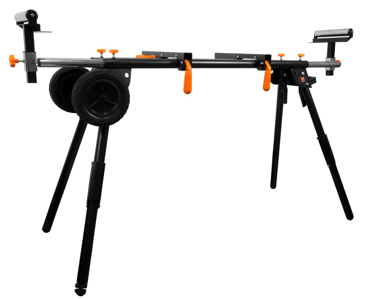 WEN Collapsible Rolling Miter Saw Stand with 3 Onboard Outlets 0290
