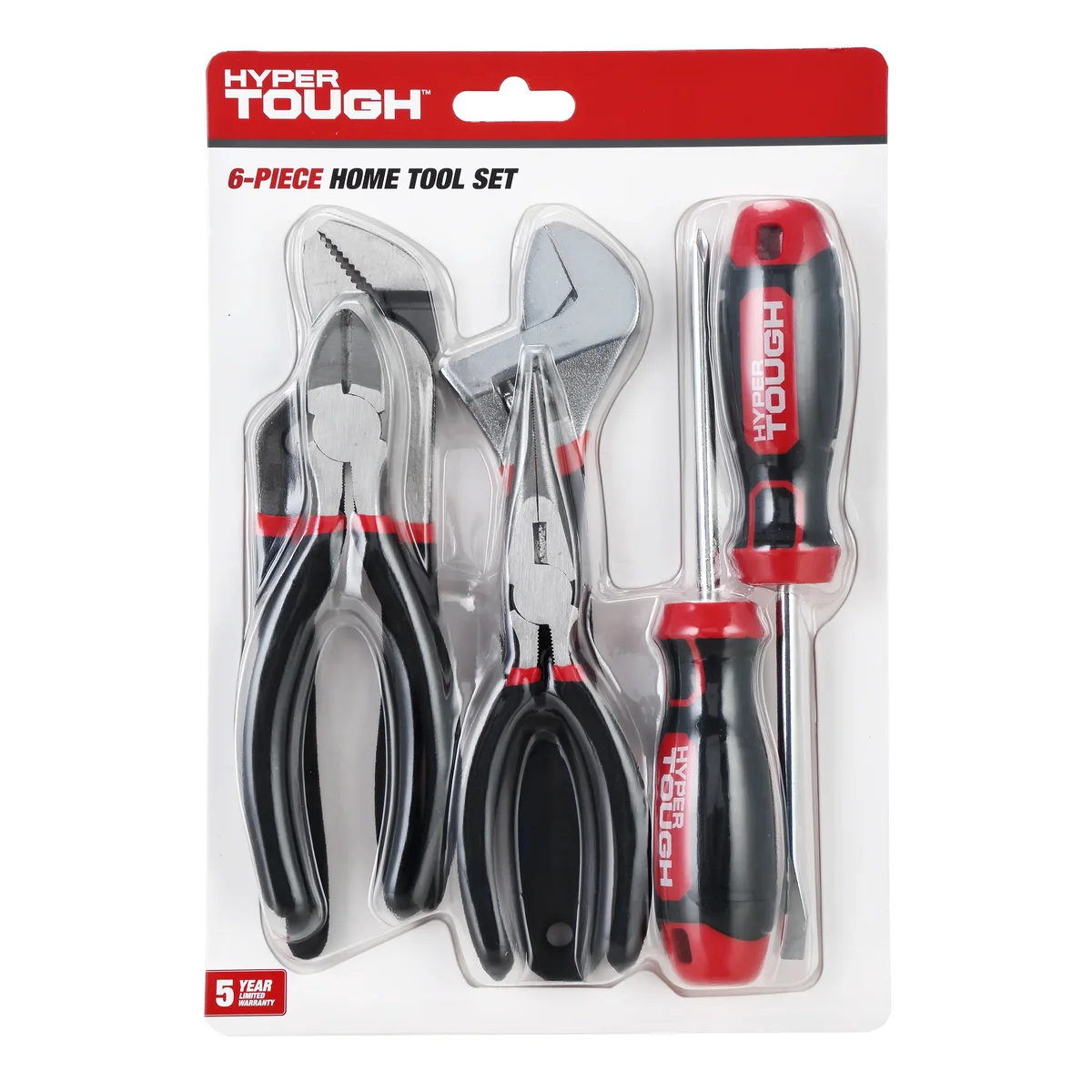 Hyper Tough, 10.50" x 7.50" x 1.25" Easy Care Tool Set, 6 Piece 8353