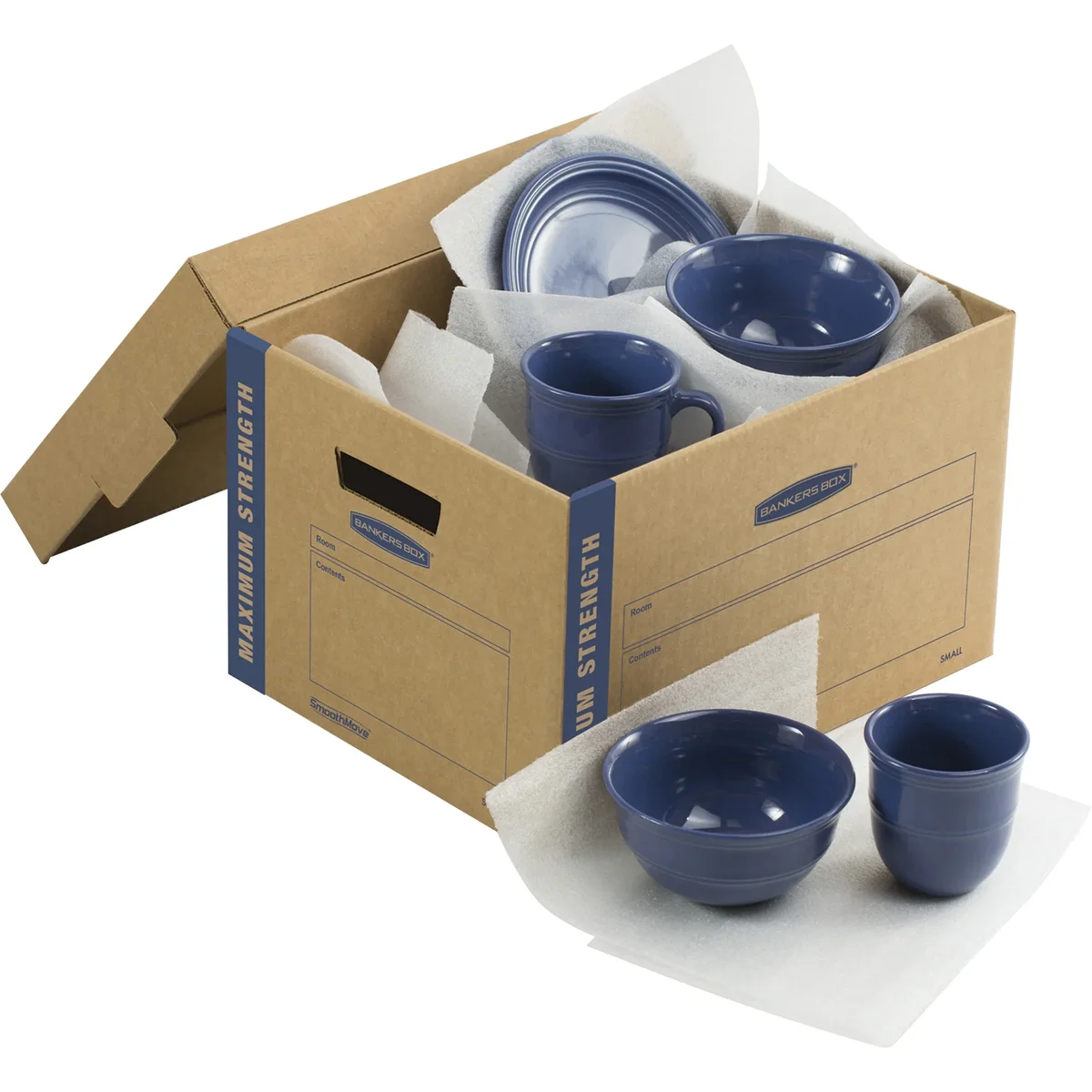 Bankers Box, FEL7710201, SmoothMove Maximum Strength Moving Boxes, 8 / Pack, Kraft 5823