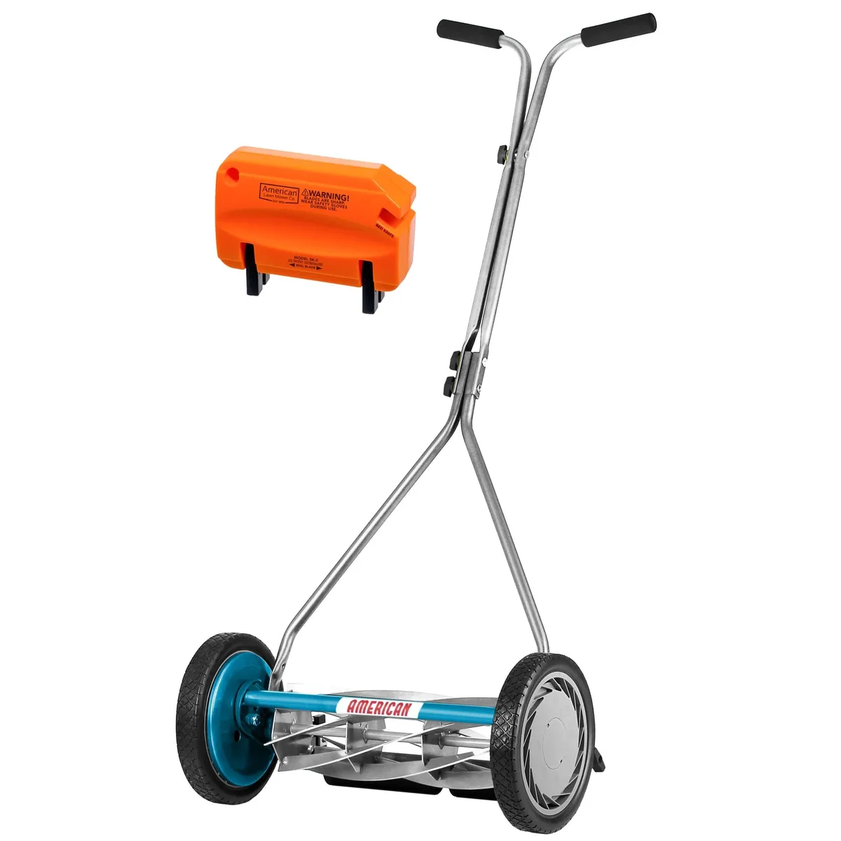 American Lawn Mower Company 2607-16 16-Inch 7-Blade Reel Push Lawn Mower, T-Handle, SK-2 Sharpener Included 3126