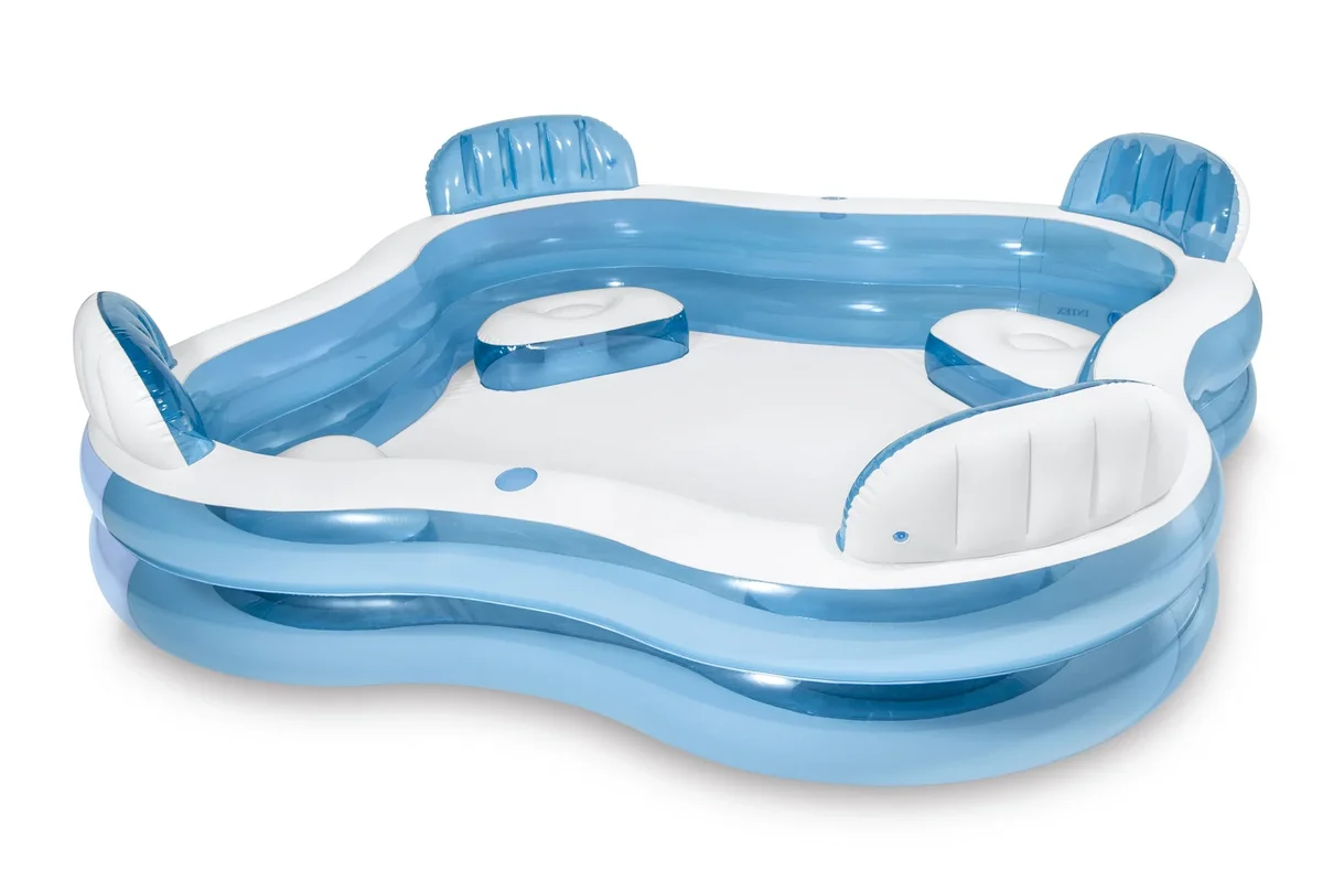 OuToorDoor Intex 56475EP Swim Center Family Lounge Inflatable Pool 90" X 90" X 26" 0964