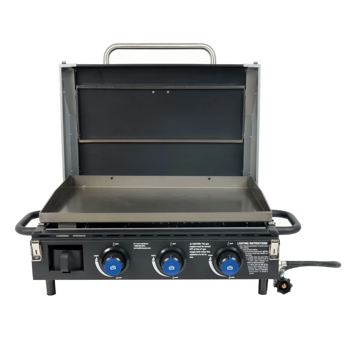 Razor 34.5" Triple Burner Portable Tabletop Outdoor Griddle for Backyard Cooking & Camping 8062