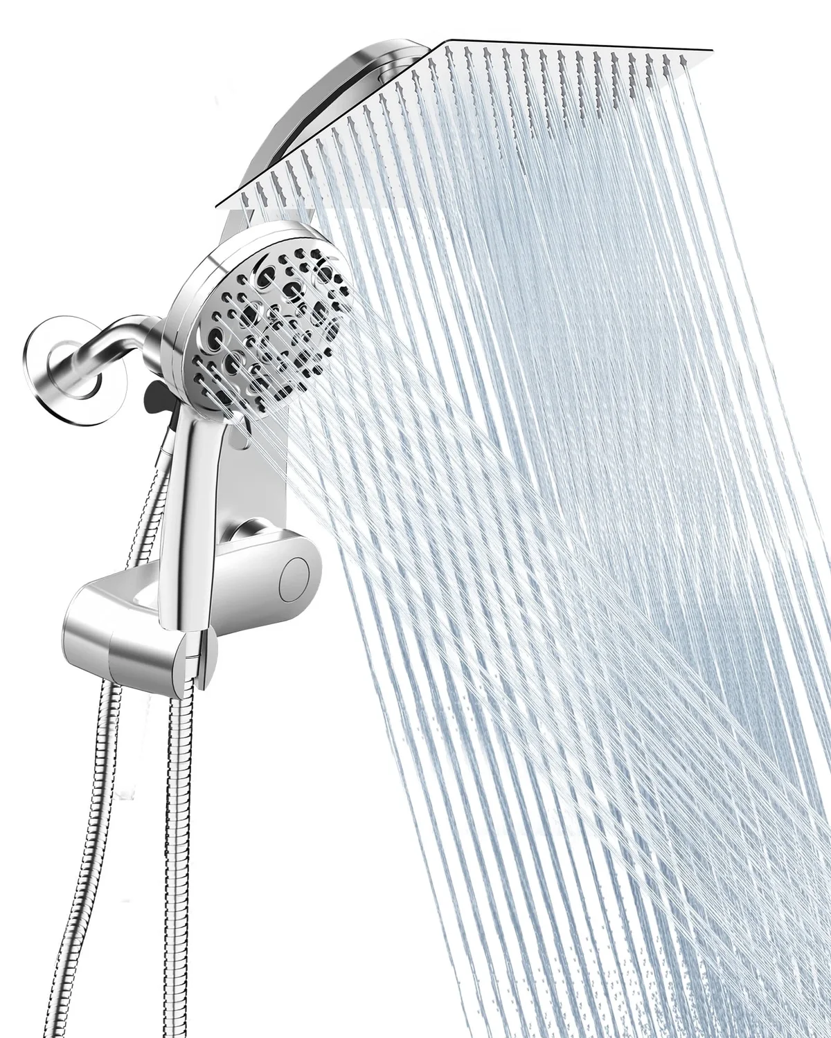 Hodvit High Pressure Rainfall Shower Head 10 Spray Handheld Showerhead Combo, 360° Degree Rotating Extension Arm, New 3125