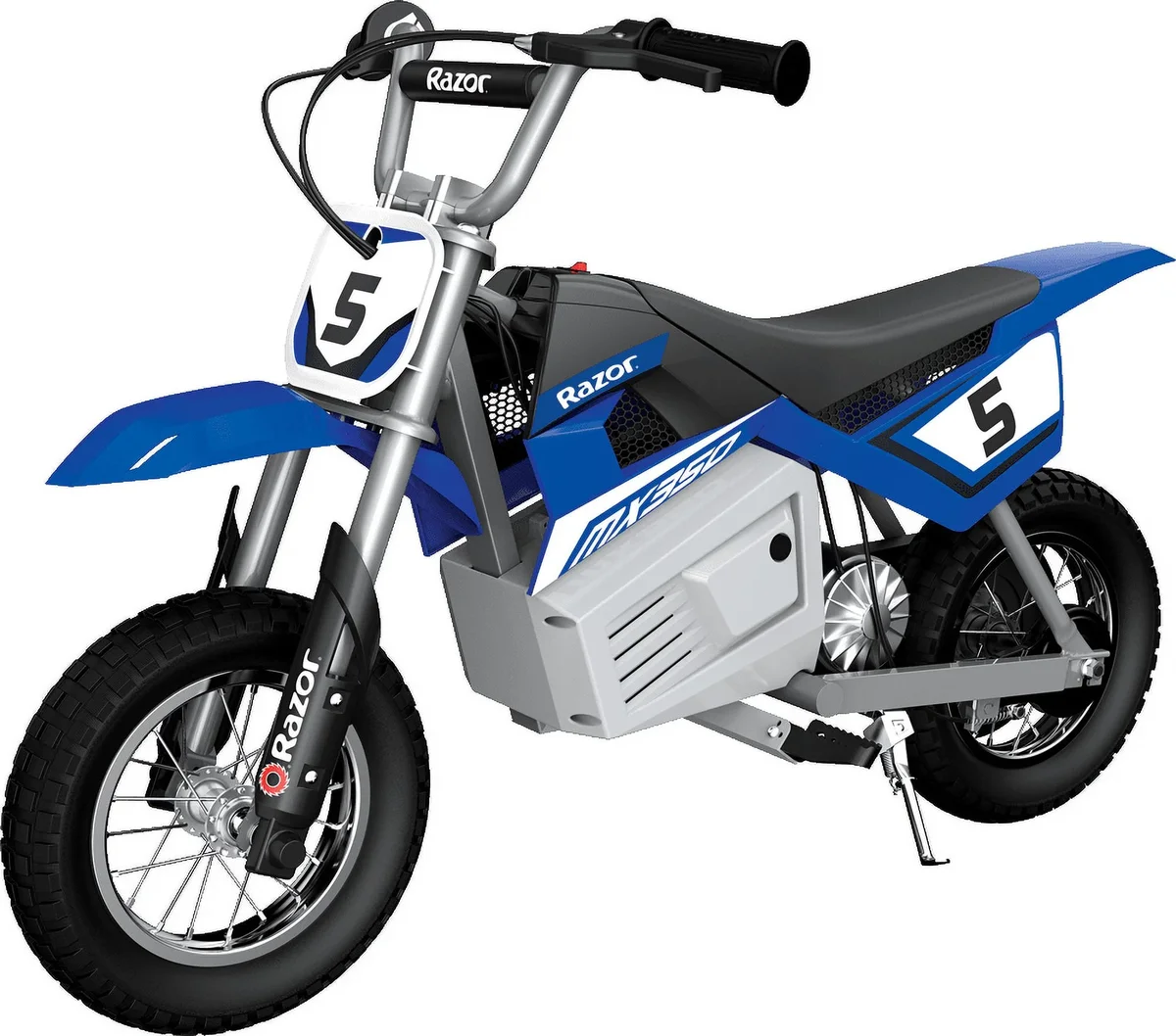 Razor Dirt Rocket MX350 - Blue, up to 14 mph, 24V Electric-Powered Dirt Bike for Child 8+ 7729