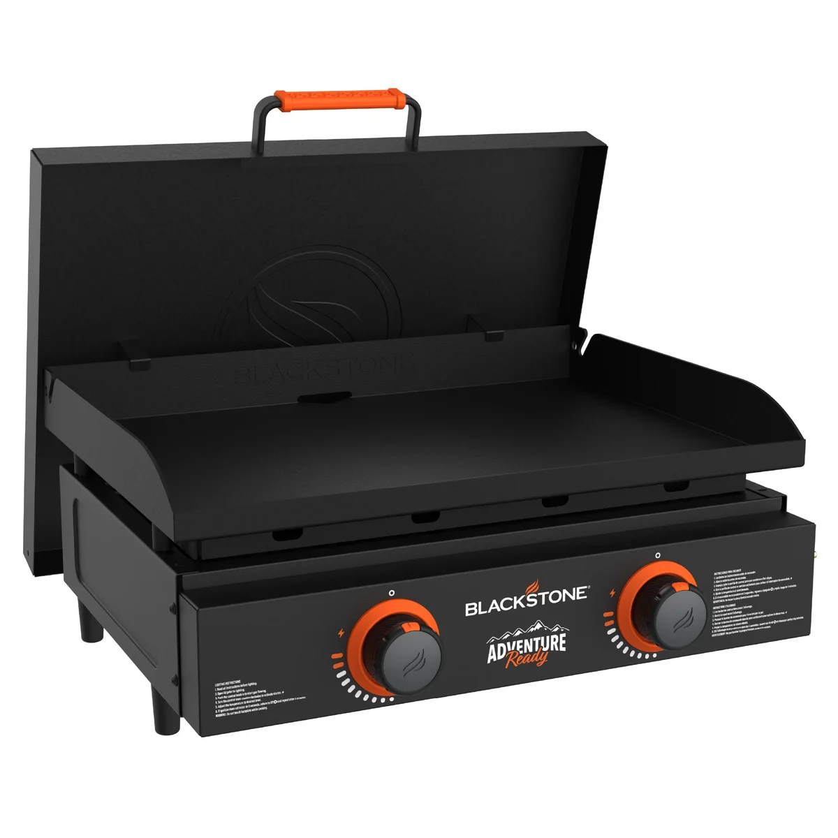 Blackstone Adventure Ready Outdoor Griddle, 22 Inch 2-Burner Flat Top Grill with Cover, Black 1061