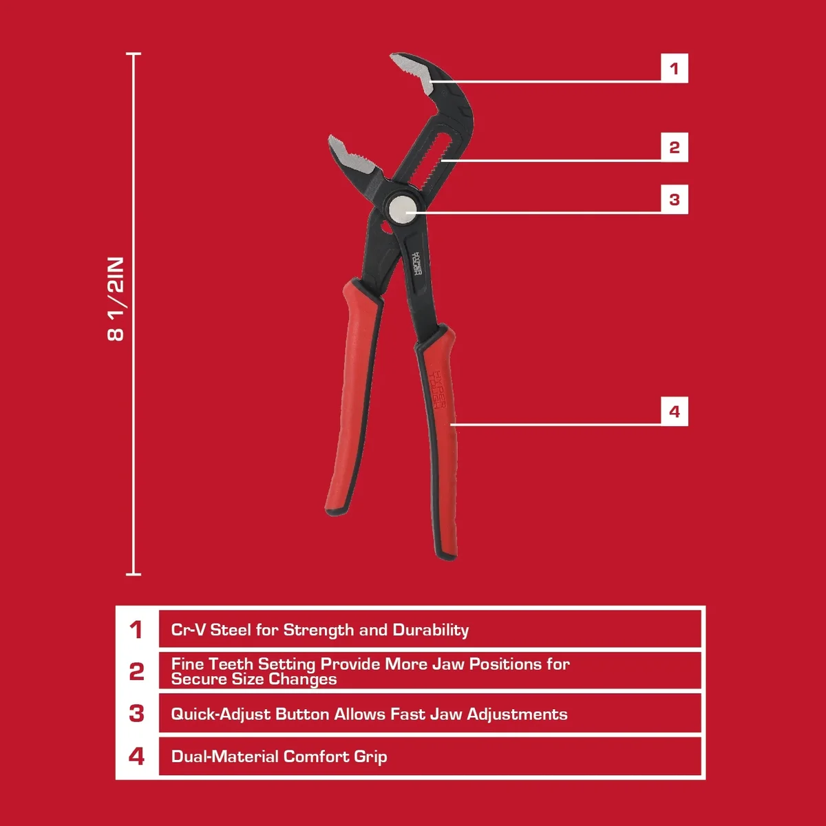 Everdaily Essentials 8-inch Quick Adjust Groove Joint Pliers Ref. 5149