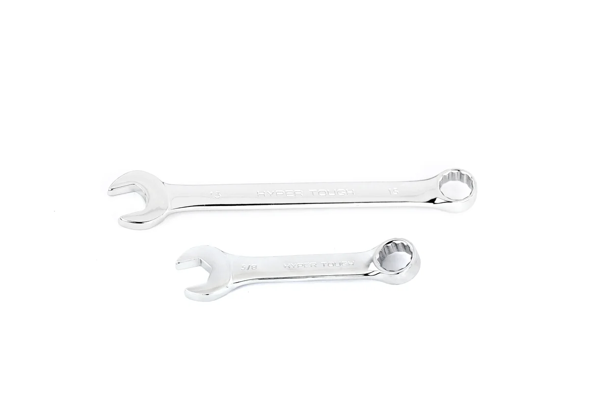 Everdaily Essentials 32-Piece Combination Wrench Set, SAE & Metric, Chrome Vanadium Steel, Standard & Stubby Sizes, Storage Case Included Ref. 6220