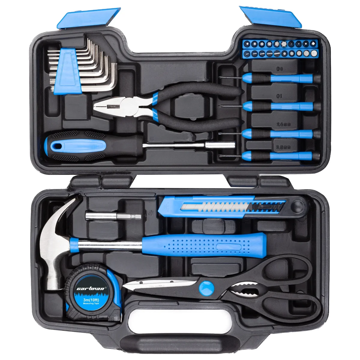 Everdaily Essentials Blue 39-Piece Tool Set Household Hand Tool Kit with Storage Case Ref. 4274