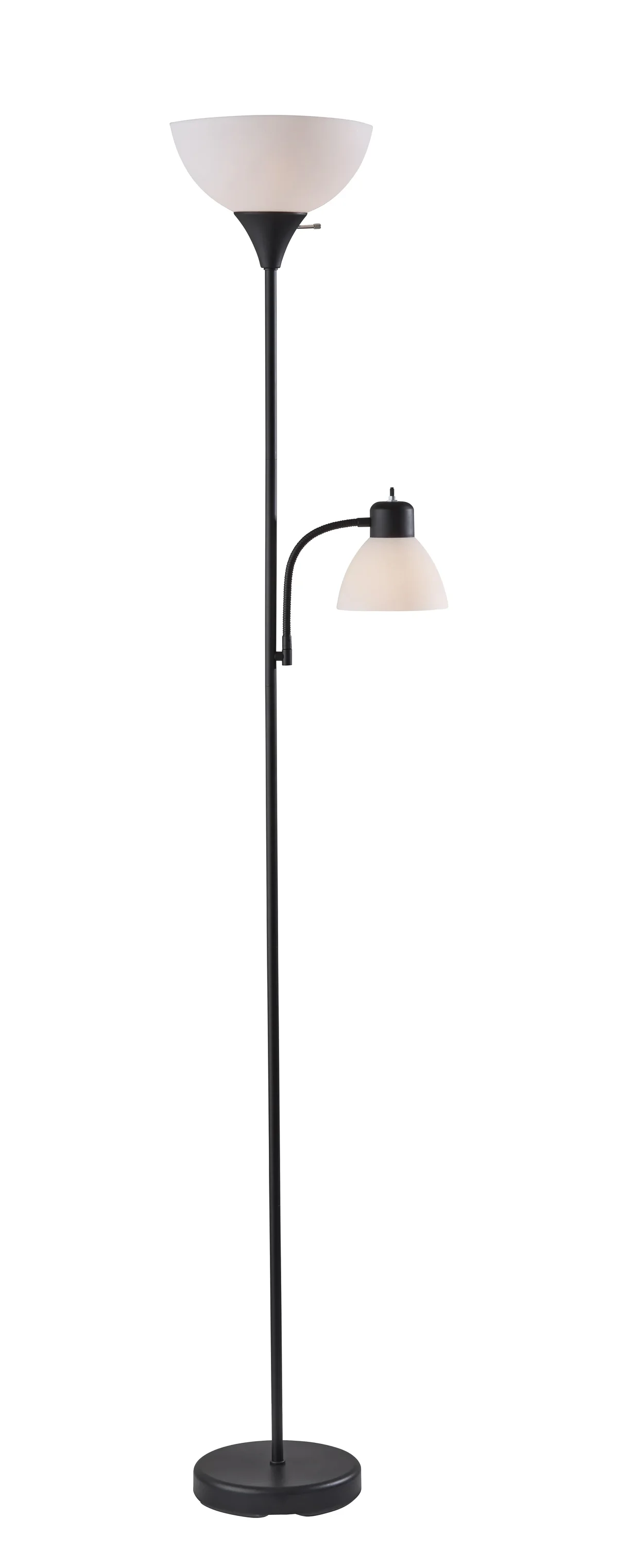 Mainstays 72" Black Combo Floor Lamp with Modern Reading Lamp 3255