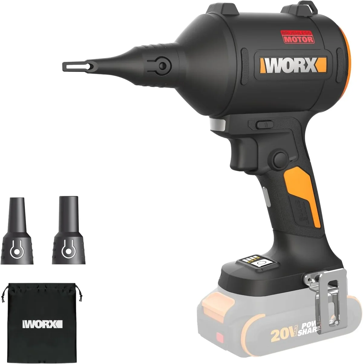 Worx Nitro WX099L.9 20V Power Share Duster, Inflator and Shop Blower – Battery & Charger Not Included 0122