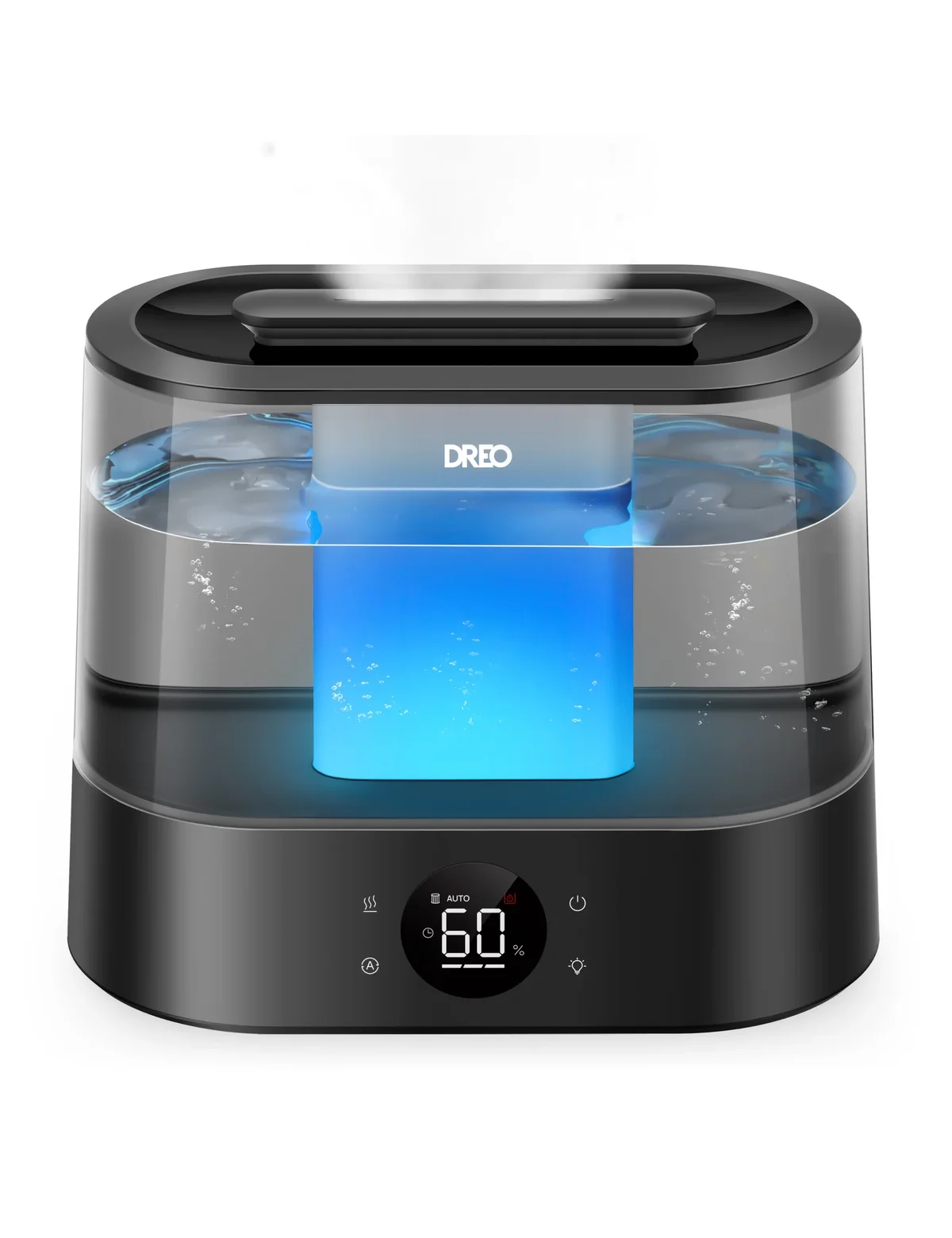 DREO 1.06 gal Cool Mist Humidifier with Night Light for Large Roorm 36H Runtime Top-Fill 28dB Quiet for Bedroom, Black 1245