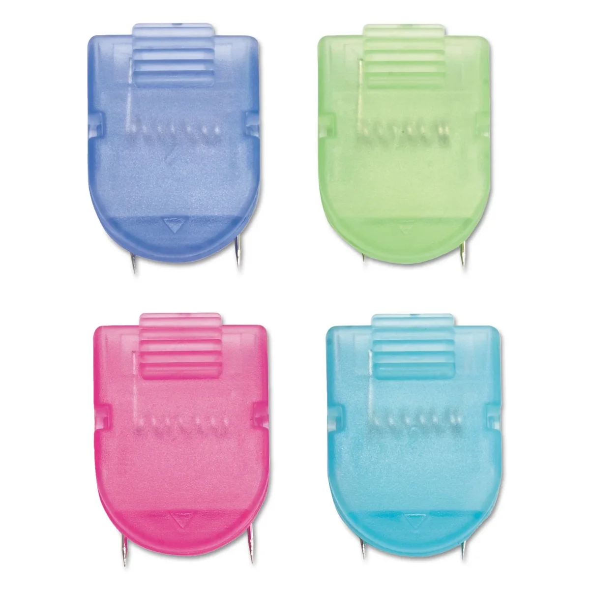 Advantus Fabric Panel Wall Clips, Standard Size, Assorted Cool Colors, 20/Box 2758