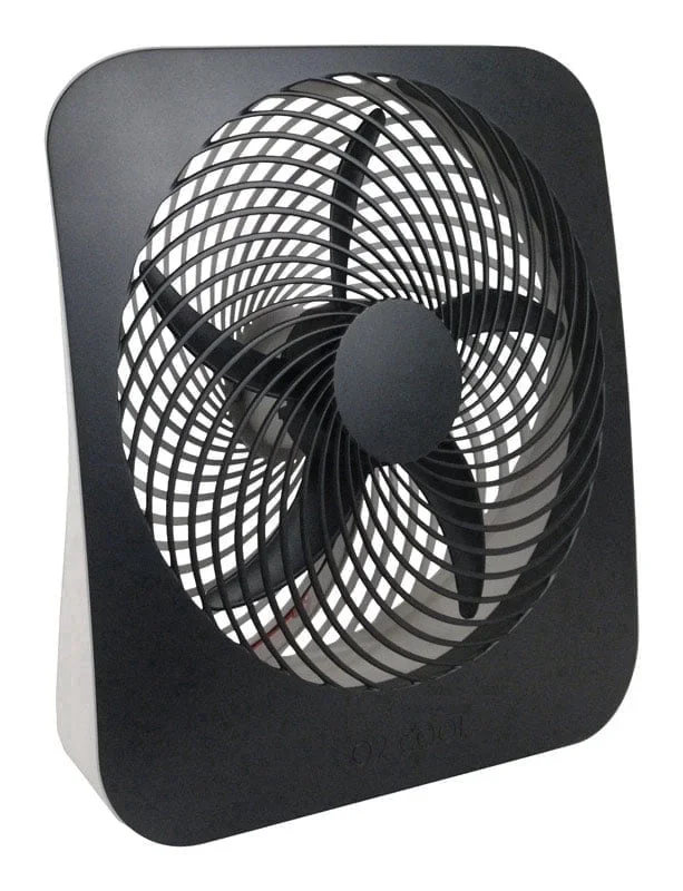 Treva 10-Inch Portable Fan, Powered by Battery and/or AC Adapter - Desk Fan Air Circulating with 2 Cooling Speeds for Personal and Travel Use (Bl 4466