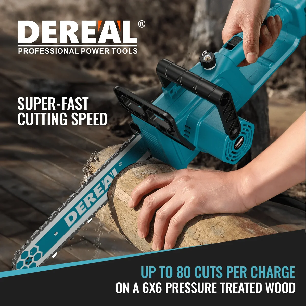 Vetoper 12-Inch Cordless Chainsaw | Electric Brushless Handheld 20V Battery Powered for Wood & Tree Trimming 4086