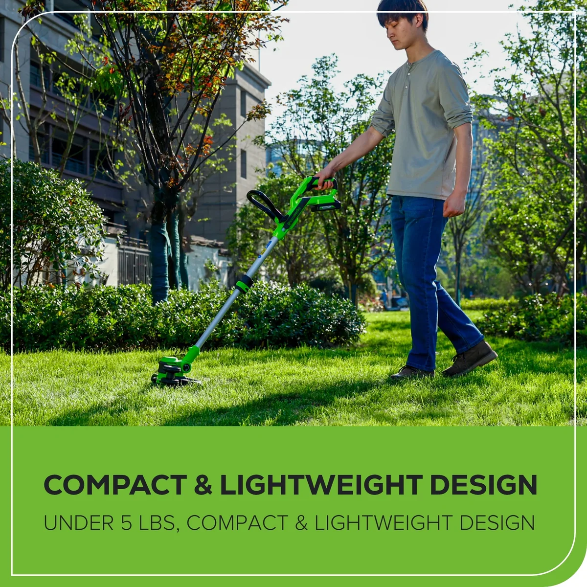 Greenworks 40V 13-Inch Cordless String Trimmer / Edger and Leaf Blower Combo Kit + 3 Bonus Spools, 2.0Ah Battery and Charger Included 6075