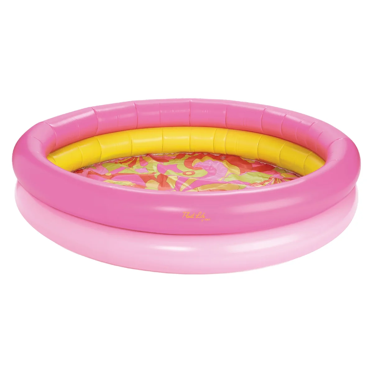 Float Life by Funboy Inflatable Round 2-Ring Pool, Retro Swirl, 65'', Swimming Pool, Kids 6+ & Adult 1903