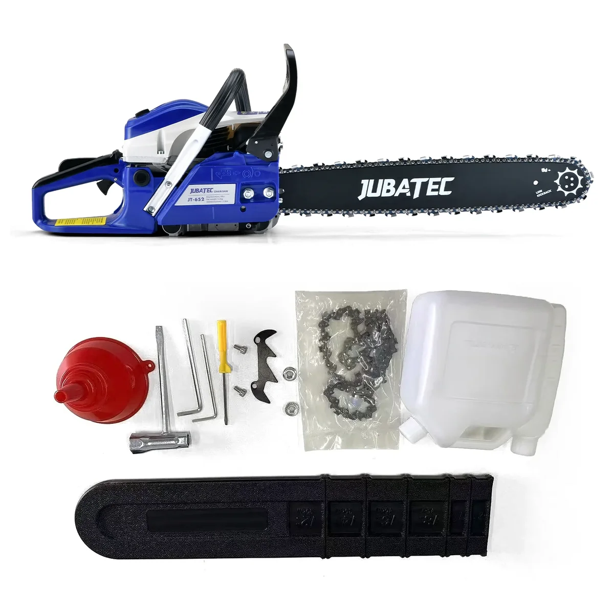 JUBATEC 58cc Gas Chainsaw 2-Cycle Engine Gas Powered Chainsaws 20 Inch Petrol Handheld Cordless Gasoline Chain Saw for Cutting Wood Tree Trimming Farm Ga 9217