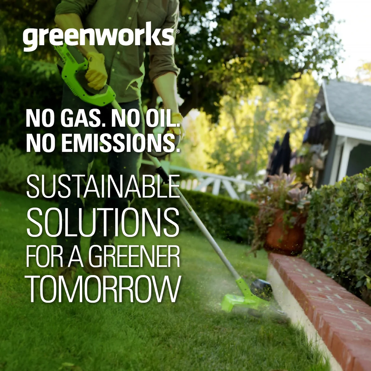 Greenworks 40V 12" String Trimmer with 2.0 Ah Battery & Charger 2101602 2770