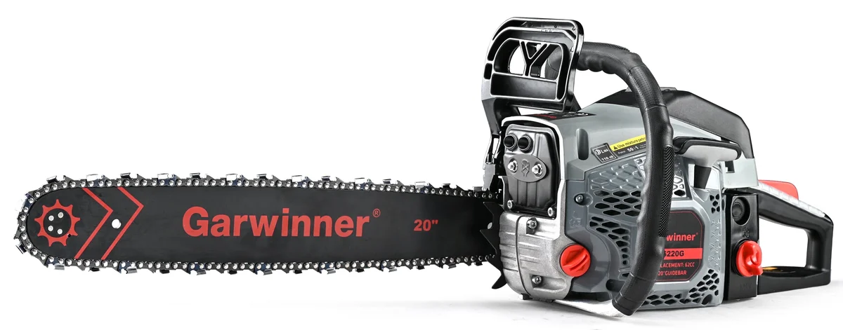 Garwinner Gas Chainsaw 20'' 2-Stroke 62CC Cordless Chainsaw 6220G for Farm, Garden, Ranch, Cutting Wood/Firewood 7405