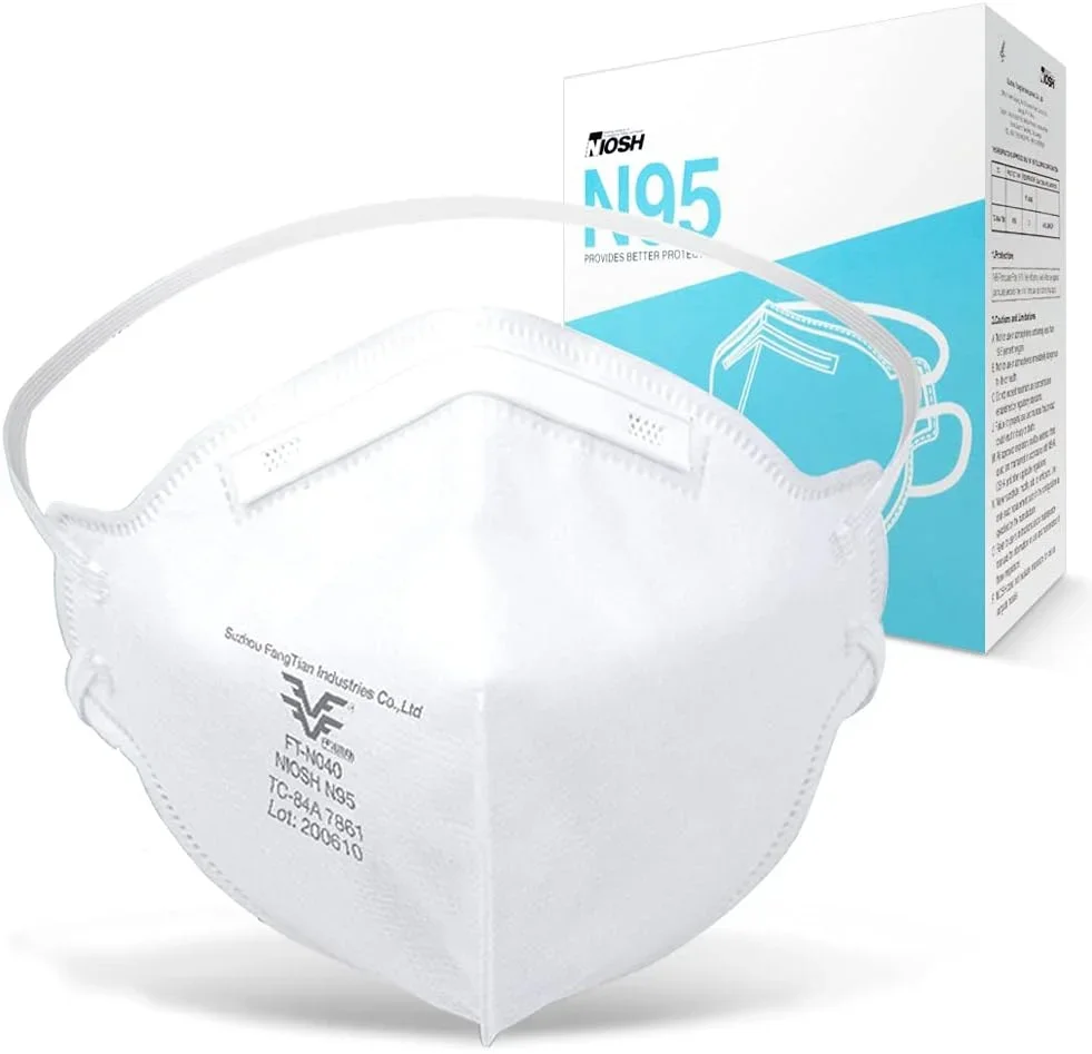 Everdaily Essentials N95 Mask NIOSH Certified Particulate Respirators Protective Face Mask (Pack of 10, Model FT-N040 / Approval Number TC- , 10 Count (Pack 4947